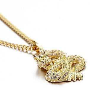 Crystal Dragon Pendant Necklace-Your Soul Place